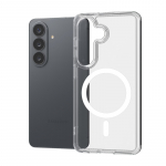 Crong Hybrid Clear Magnetic MagSafe &uuml;mbris seadmele Samsung Galaxy S26+, l&auml;bipaistev