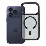 Case for iPhone 18 Pro / 17 Pro Forcell F-Protect Smoke Hybrid Premium compatible with MagSafe black