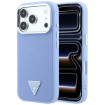 Guess Grained Triangle Logo MagSafe &uuml;mbris iPhone 18 Pro Max / 17 Pro Max &ndash; sinine