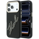 Karl Lagerfeld Smooth Big Resin Signature Logo &uuml;mbris seadmele iPhone 18 Pro / 17 Pro &ndash; must