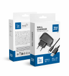 BLUE STAR LITE kelioninis įkroviklis 2A 10W USB A + kabelis USB A į Type C TFK-TC-1095B juodas