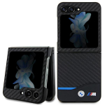 BMW Leather Carbon &uuml;mbris jaoks Samsung Galaxy Z Flip 5 - must