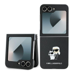 Karl Lagerfeld Saffiano Metal Pin &Uuml;mbris jaoks Samsung Galaxy Z Flip 6 - Must