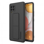 Wozinsky Kickstand Case silikoonist &uuml;mbris koos stendiga Samsung Galaxy A42 5G must