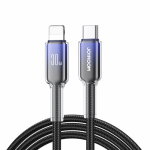 Joyroom S-A42 Crystal-Clear Series 30W USB-C - Lightning kaabel 1.2m - must