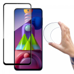 Wozinsky Full Cover Flexi Nano Glass kile karastatud klaasist raamiga Samsung Galaxy M51 must