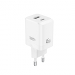 XO wall laadija CE36 PD 45W 1x USB-C 1x USB valge