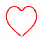Neon LED Light HEART punane Bat + USB FLNE07 Forever Light