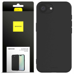 Spacecase Silikoninis dėklas iPhone 16E / 17E juodas