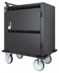 Manhattan iPad to 13", MacBook Air to 13" & Chromebook to 14" 32-bay Charging Trolley/Cart via USB-C, Also other tablets/smartphones (with device to USB-C cable), Bays 330x22x235mm, Device charging cables not included (suggest USB-C cable 354868),Cabinet