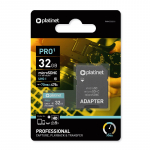 Atminties korta Platinet MicroSD 32GB (class10 UHS-III 90MB/s) + SD Adapteris