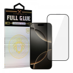 Apsauginis Stiklas Kietas Pilno Klijavimo 5D IPHONE 16 PRO MAX Juodas