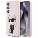 KARL LAGERFELD &uuml;mbris jaoks SAMSUNG S25 KLHMS25SPNYKGRTP (Magnetic Silicone Graffiti Ikonik) roosa