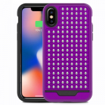 Zizo Star Diamond Hybrid &uuml;mbris seadmele iPhone X, lilla ja must