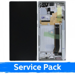 Ekranas skirtas Samsung N985 (N986) Note 20 Ultra su rėmeliu / Mystic White / (Service Pack)