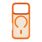 Case for iPhone 18 Pro / 17 Pro Forcell F-Protect Smoke Hybrid Premium compatible with MagSafe orange