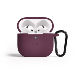 Etteri silikoon&uuml;mbris AirPods 4 jaoks, tume kirsipunane