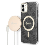 Set Guess GUBPN61H4EACSK &Uuml;mbris+Charger iPhone 11 6.1" must/must hard &uuml;mbris 4G Print MagSafe