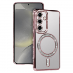 Bling Magsafe &Uuml;mbris jaoks Samsung Galaxy A56 5G roosa