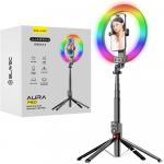Blavec Selfie Ring lamp Aluminium Aura LED RGB Ring P-50 25cm tripod + remote control + 2,3 metres (RLP50-TRB23) must