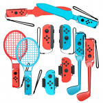 Nintendo L&uuml;liti Spordi 10-in-1 Family Accessory Pakk - punane and sinine
