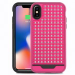 Zizo Star Diamond Hybrid &uuml;mbris seadmele iPhone X, roosa ja must