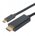 USB-C HDMI kabelis 1M juodos spalvos