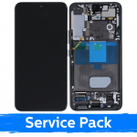 Ekranas skirtas Samsung S901 S22 su rėmeliu / Phantom Black (Graphite) / (Service Pack)