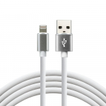 everActive cable USB Lightning 1m - valge, silicone, quick charge, 2,4A - CBS-1IW