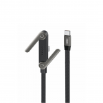 XO NB-Q311 PD USB-C&ndash;USB-C kaabel, 1,5m, 240W, must, lame, alusega
