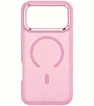 Case for iPhone 18 Pro / 17 Pro Forcell F-Protect Smoke Hybrid Premium compatible with MagSafe pink