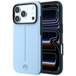 Mercedes Semi Wrap Iconic Line MagSafe nahast &uuml;mbris mudelitele iPhone 18 Pro / 17 Pro, sinine