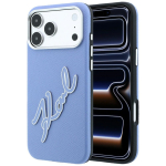 Karl Lagerfeld Smooth Big Resin Signature Logo &uuml;mbris seadmele iPhone 18 Pro Max / 17 Pro Max &ndash; sinine