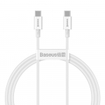 Cable Baseus Superior from Type-C to Type-C 100W 1.0m valge CATYS-B02