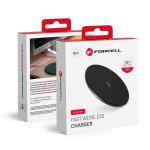 Juhtmevaba laadija Forcell F-Energy Qi QC 15W + data kaabel USB C to USB A must