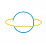 Neon LED Light SATURN kollane sinine Bat + USB FLNE11 Forever Light