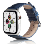 Beline Apple Watch dirželis Leather 42/44/45/49mm mėlynas