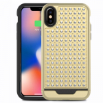 Zizo Star Diamond Hybrid &uuml;mbris seadmele iPhone X, kuldne ja must