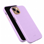 Moshi Napa &uuml;mbris seadmele iPhone 14 Plus, MagSafe'iga &uuml;hilduv, vegannahast, Lavender Purple v&auml;rvitoonis