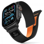 Tech-Protect Nylon Elite rihm Apple Watch 44 / 45 / 46 / 49 mm jaoks - must ja oranž