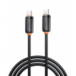 XO NB-Q302B PD USB-C&ndash;USB-C kaabel, 1,0m, 60W, must