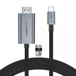 Tech-Protect UltraBoost USB-C&ndash;HDMI 2.1 kaabel, 200 cm, 8K 60 Hz &ndash; hall