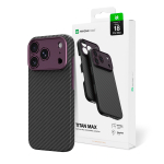 AmazingThing Titan Max Lens &uuml;mbris mudelile iPhone 18 Pro Max, aramiidkiust, kaamerakaitsega, &uuml;hildub MagSafe'iga &ndash; v&auml;rv: lilla