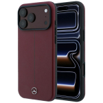 Mercedes Semi Wrap Iconic Line MagSafe nahast &uuml;mbris mudelitele iPhone 18 Pro Max / 17 Pro Max, bordoopunane