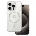 Blizgus magnetinis dėklas telefonui Iphone 12 Pro skaidrus