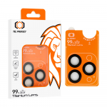 Apsauginis stiklas Tel Protect Titanium Lens 99% AR ant kameros Iphone 16 Pro/16 Pro Max juodas (3 lę&scaron;iai)