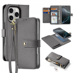 Dux Ducis Lawa iPhone 16 Pro Leather &Uuml;mbris with Detachable Magnetic Wallet - Hall