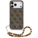 Guess 4G Strap Triangle Logo MagSafe &Uuml;mbris jaoks iPhone 17 Pro Max - Brown