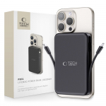 Tech-Protect LifeMag PB31 Power Bank koos MagSafe 10000mAh 15W USB-C / USB-A / sisseehitatud USB-C / Lightning kaablid - must