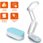 Collapsable LED desk Lempa 10W, 3000/4500/6000K, 1200mAh, mėlynas, LTC